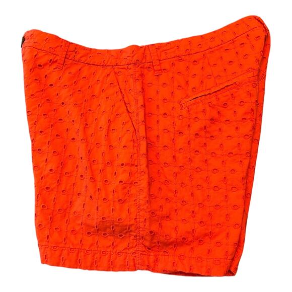 Old Navy Eighlhet Women’s Orange Chino Shorts Size 4 Casual Summer Cotton - Picture 3 of 8